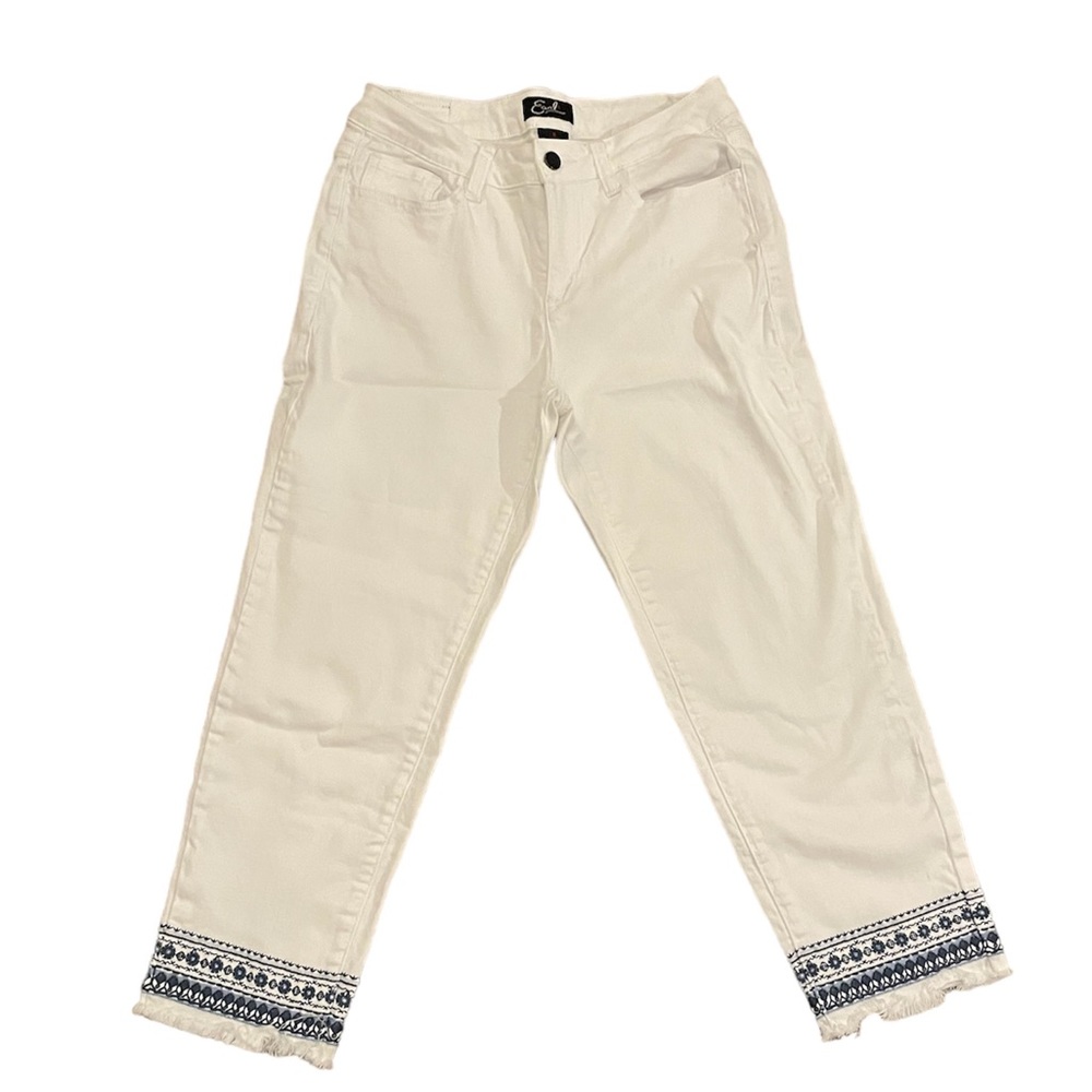 Earl cropped embroidered jeans